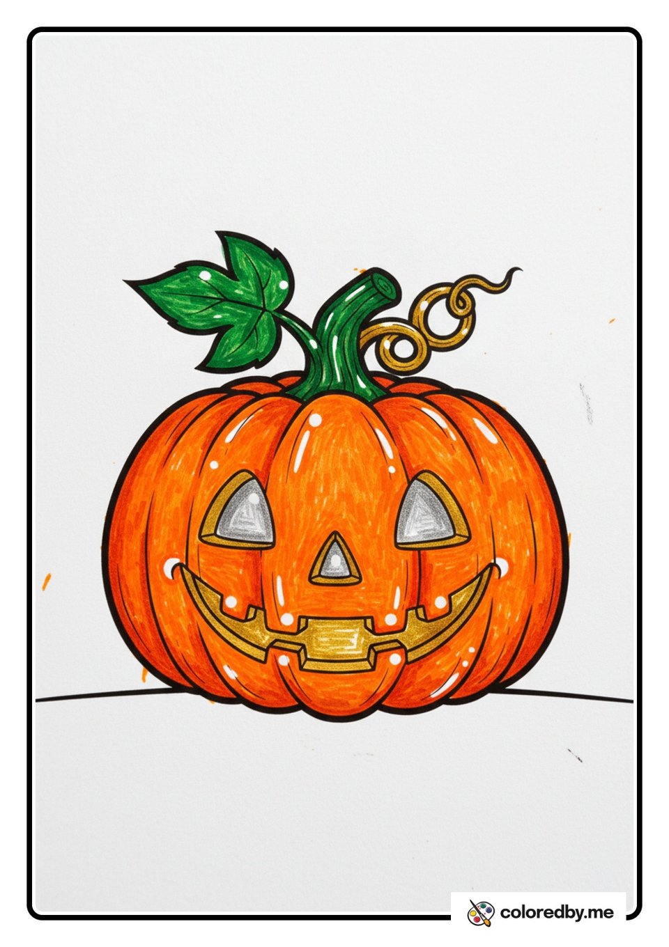 Jack o Lantern — Gel Pens coloring page