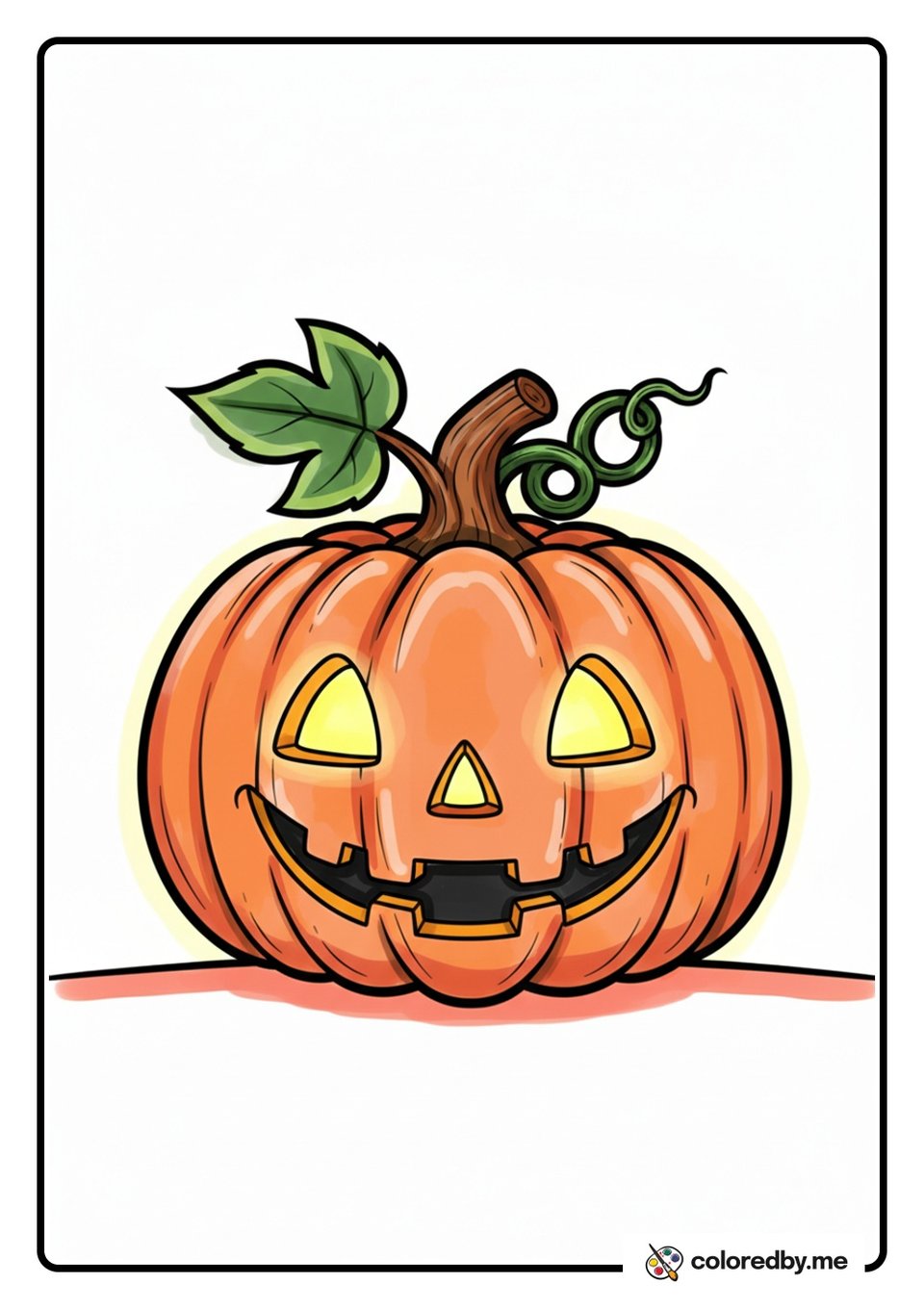 Jack o Lantern — Markers coloring page