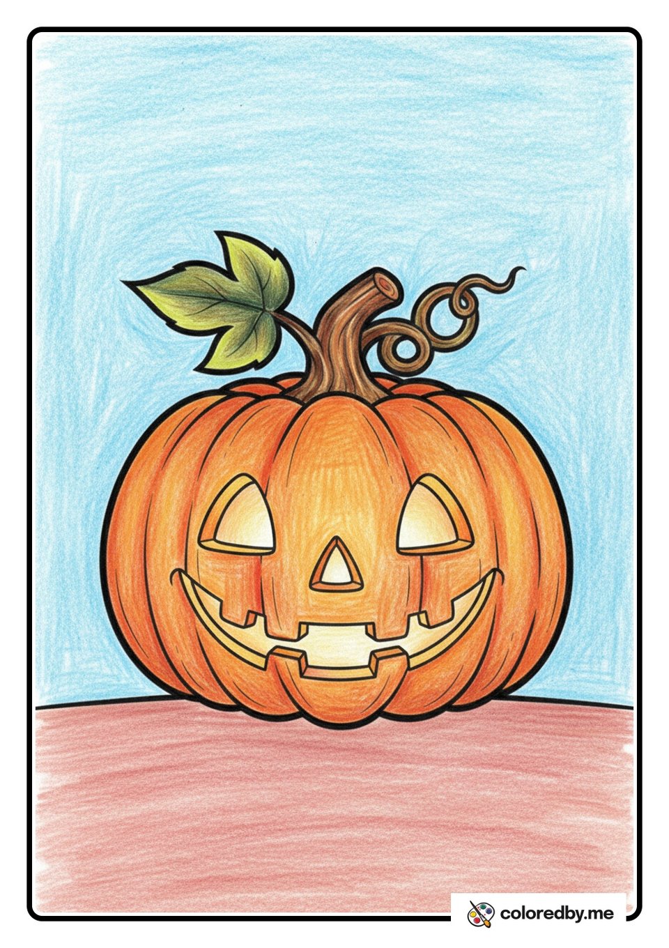 Jack o Lantern — Colored Pencils coloring page